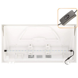 CAPRI 60 LED - 60L WHITE AQUARIUM - Стъклен аквариум с вътрешен филтър, лед осветление и нагревател