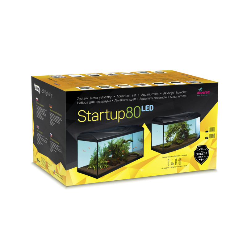 Diversa Startup LED 80 Oval - аквариум 112 литра с овално предно стъкло
