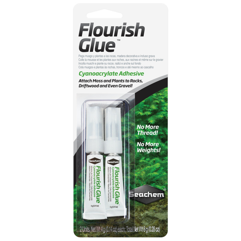 Seachem Flourish Glue - цианоакрилатно лепило за прикрепяне на растения към хардскейпа