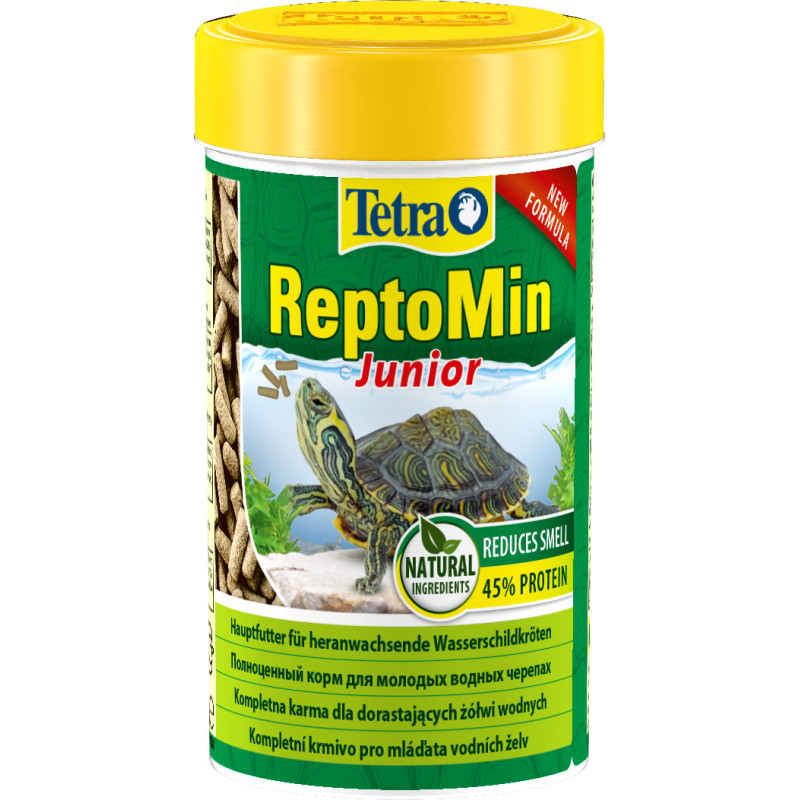 Tetra ReptoMin Junior - балансирана и пълноценна храна за подрастващи костенурки