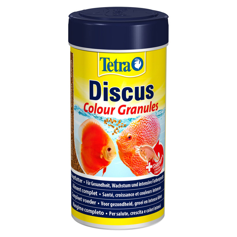 Tetra Discus Colour - храна за подсилване на цвета на дискуси дискуси с червени пигменти