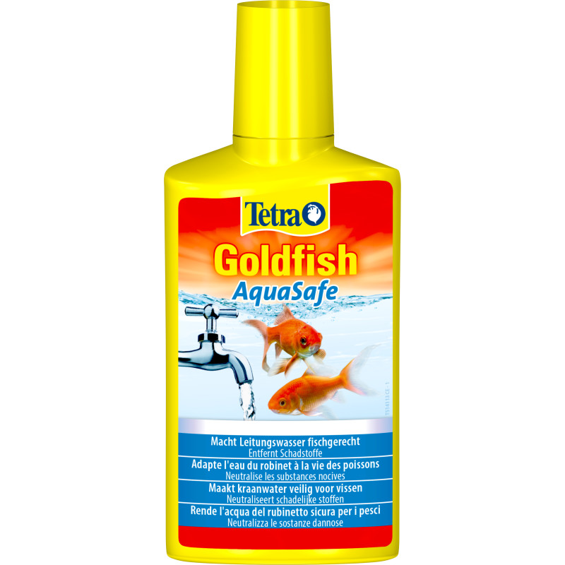 Tetra Goldfish AquaSafe - превръща чешмяната вода в безопасна за аквариум със златни рибки