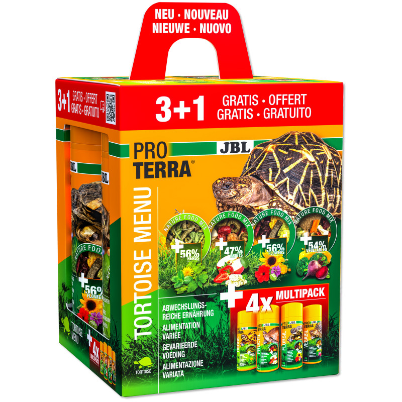 JBL PROTERRA TORTOISE MENU - Асортимент от 4 вида храна за всички видове костенурки