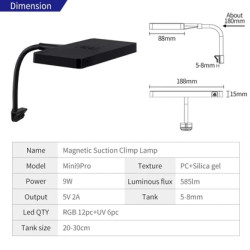 Week Aqua Mini 9 Pro – LED осветление за нано аквариум
