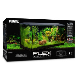 Fluval Flex 123 - Оборудван аквариум с извит преден дизайн